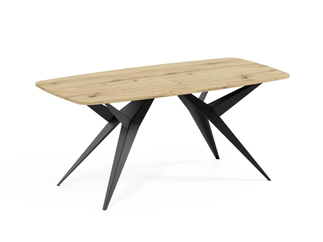 Stół AXIS 180 – owalny stół rozkładany 90x180-256 cm styl industrialny