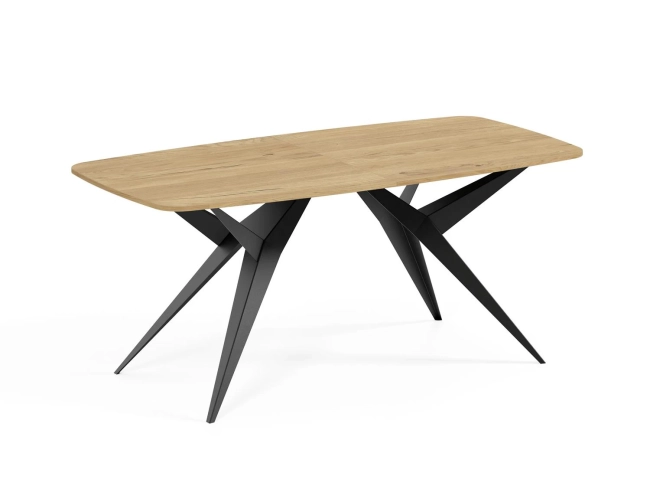 Stół AXIS 200 – owalny stół rozkładany 90x200-276 cm styl industrialny