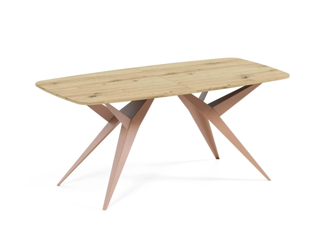 Stół AXIS 180 – owalny stół rozkładany 90x180-256 cm styl industrialny