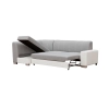 Czarny narożnik MINISTER z funkcją spania